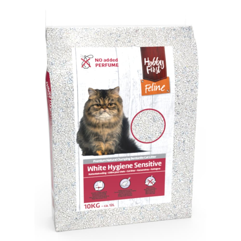 HobbyFirst Feline Hygiene Sensitive Wit zonder Parfum 12 liter