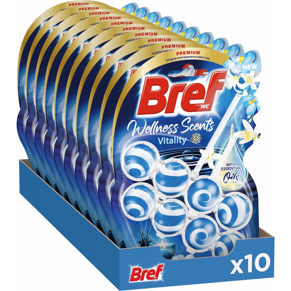 10x Bref Toiletblok Wellness Scents Vitality 2 stuks