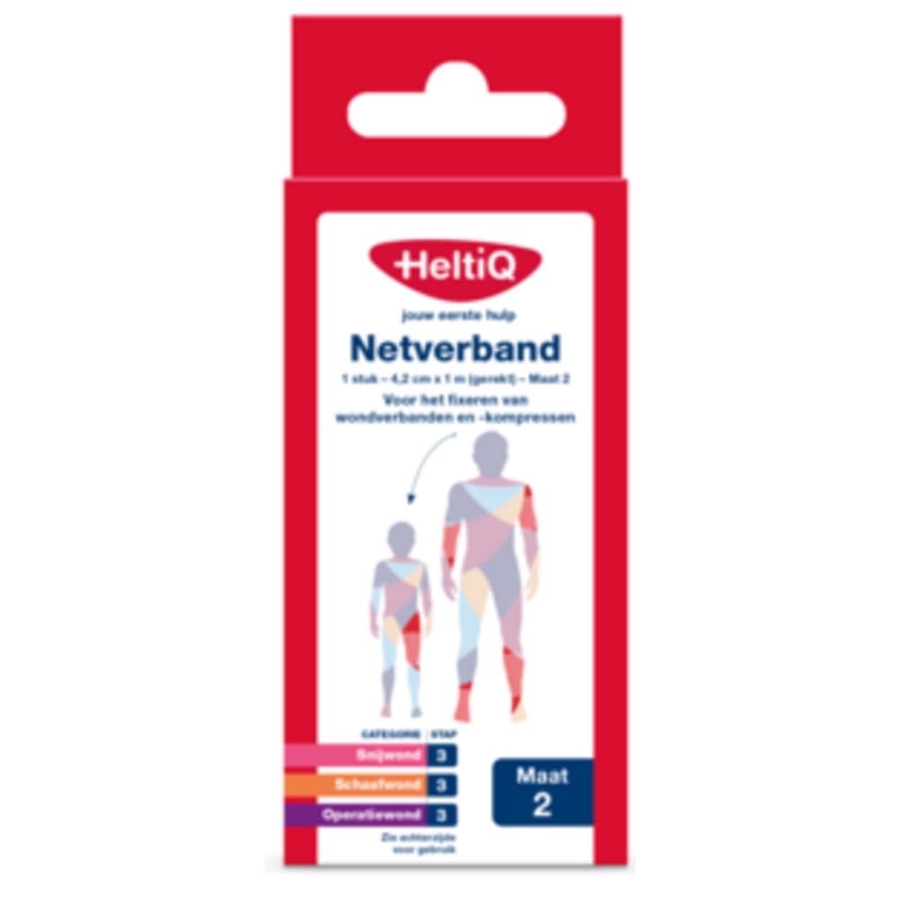 2x HeltiQ Netverband Nr 2 4,2 cm x 1 m (gerekt)