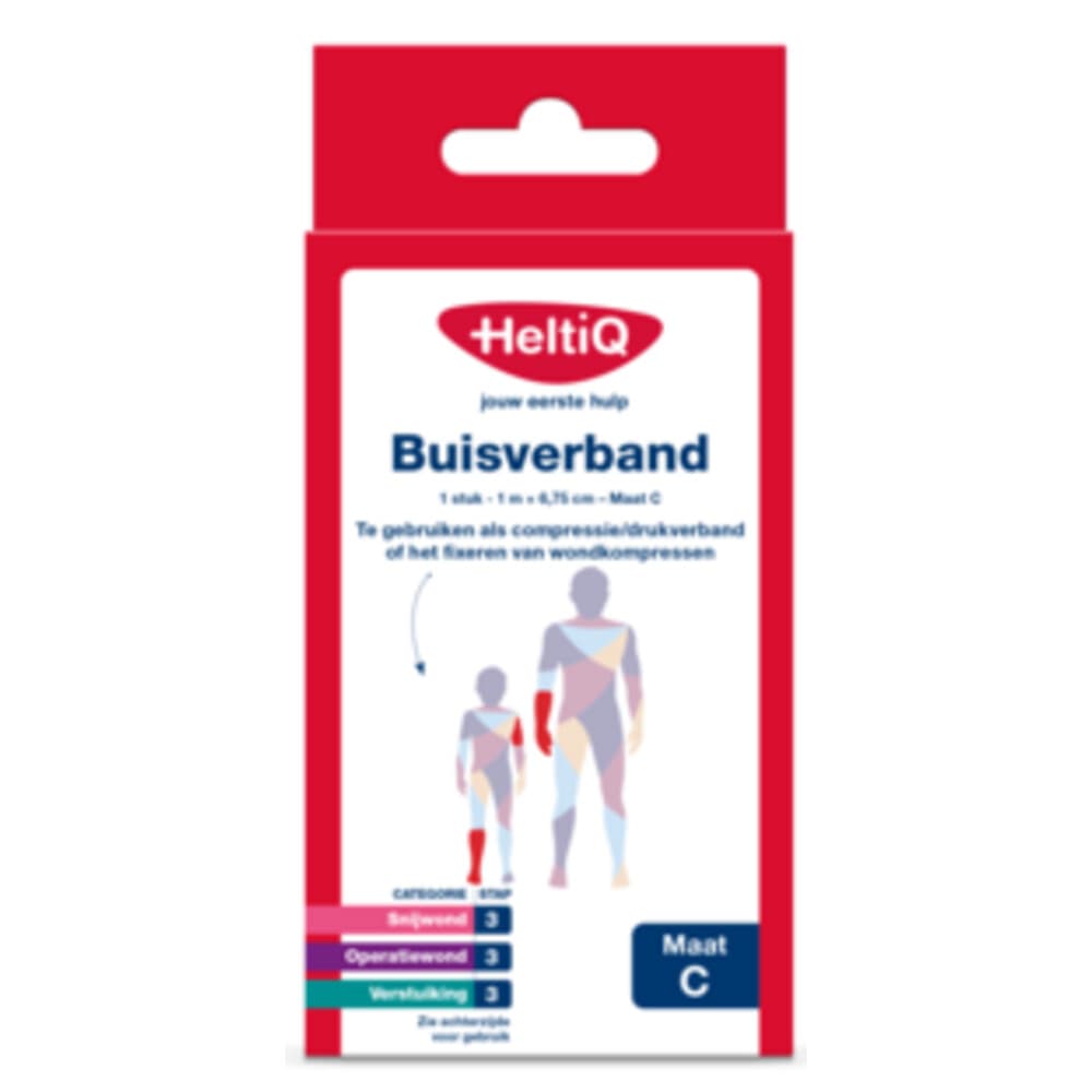 2x HeltiQ Buisverband Maat C 1m x 6,75cm