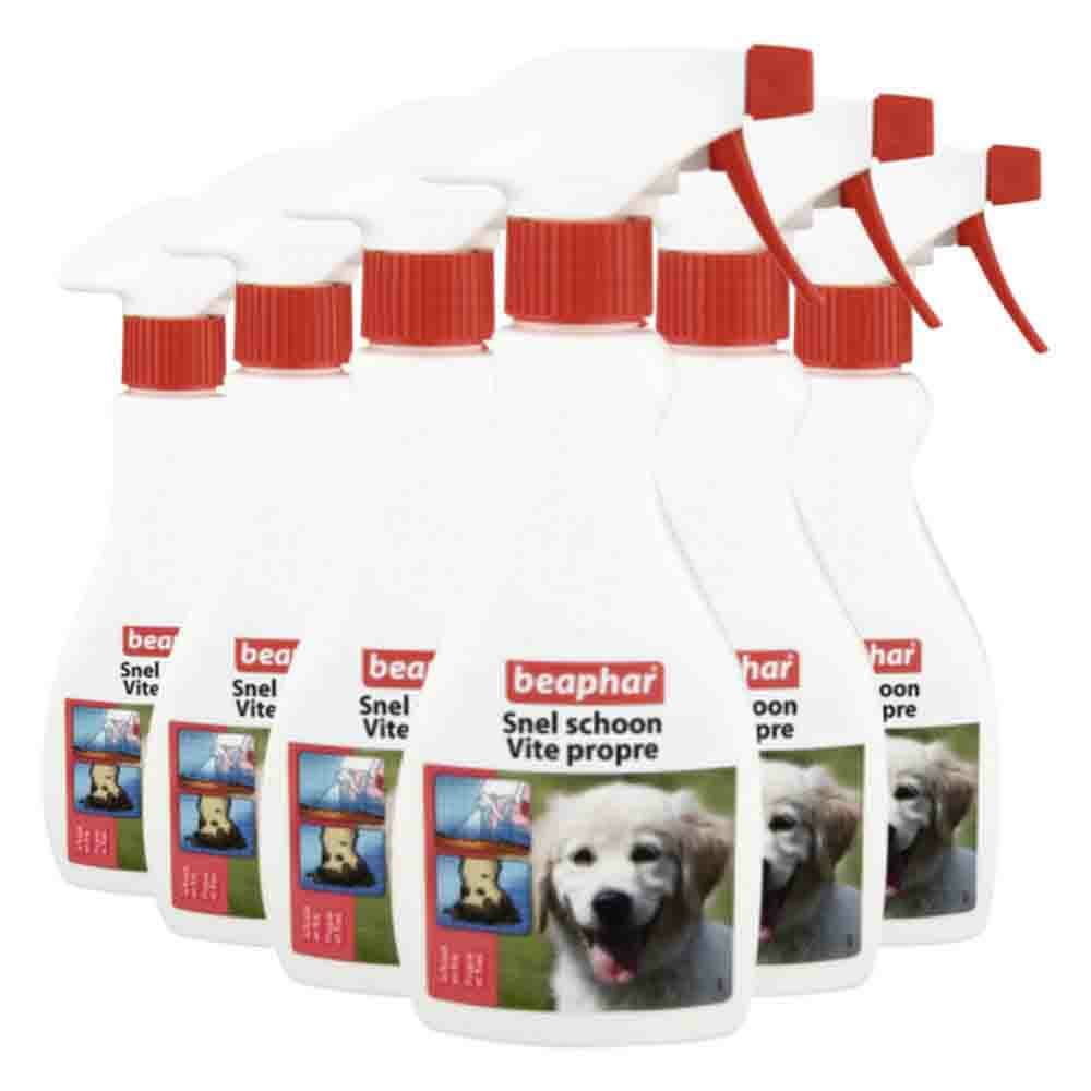 6x Beaphar Snel Schoon Spray Spray 250 ml