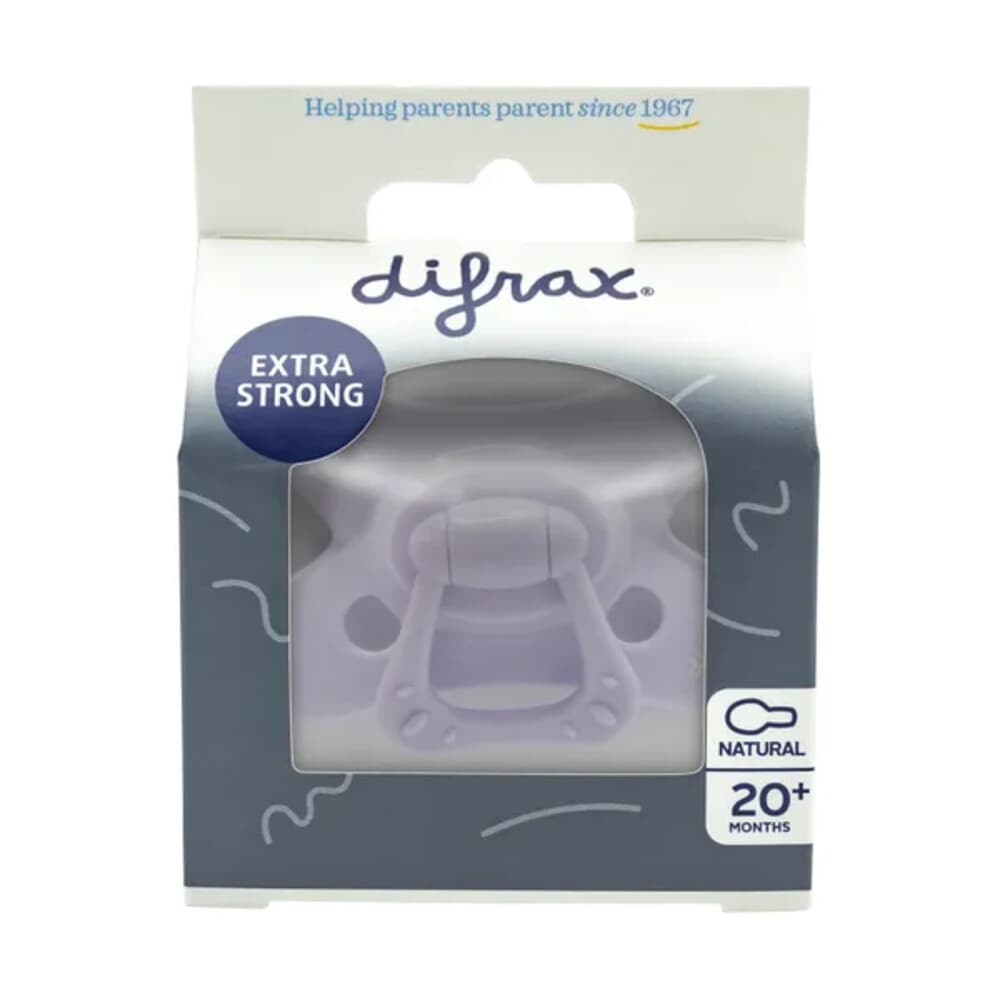 2x Difrax Fopspeen Natural 20+ mnd Lila Amethyst