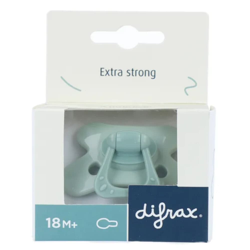 2x Difrax Fopspeen Natural 18+ mnd Groen