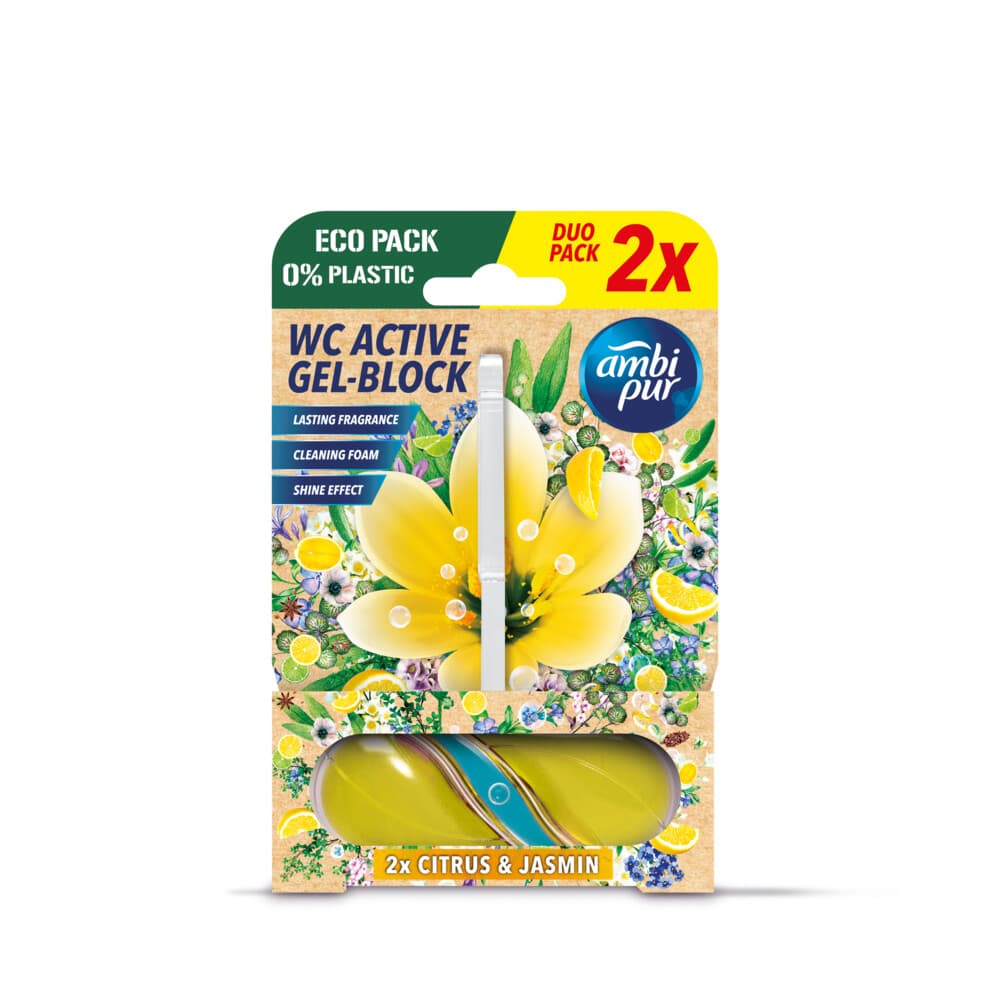 3+2 gratis: Ambi Pur Toiletblok Citrus&Jasmijn 2 stuks