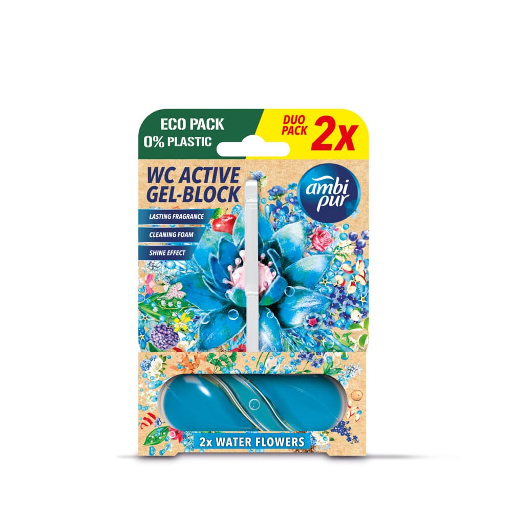 3+2 gratis: Ambi Pur Toiletblok Water&Bloemen 2 stuks