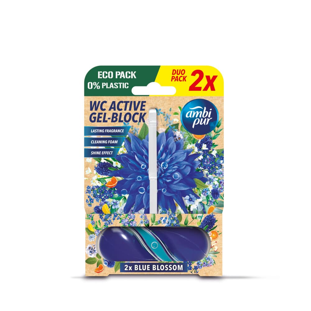 3+2 gratis: Ambi Pur Toiletblok Blue Blossom 2 stuks