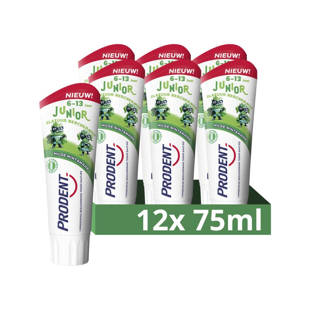 12x Prodent Tandpasta Junior 6-13 jaar 75 ml