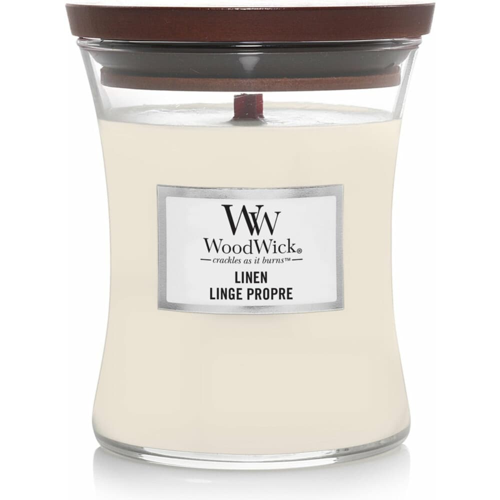 WoodWick Geurkaars Medium Linen 275 gr