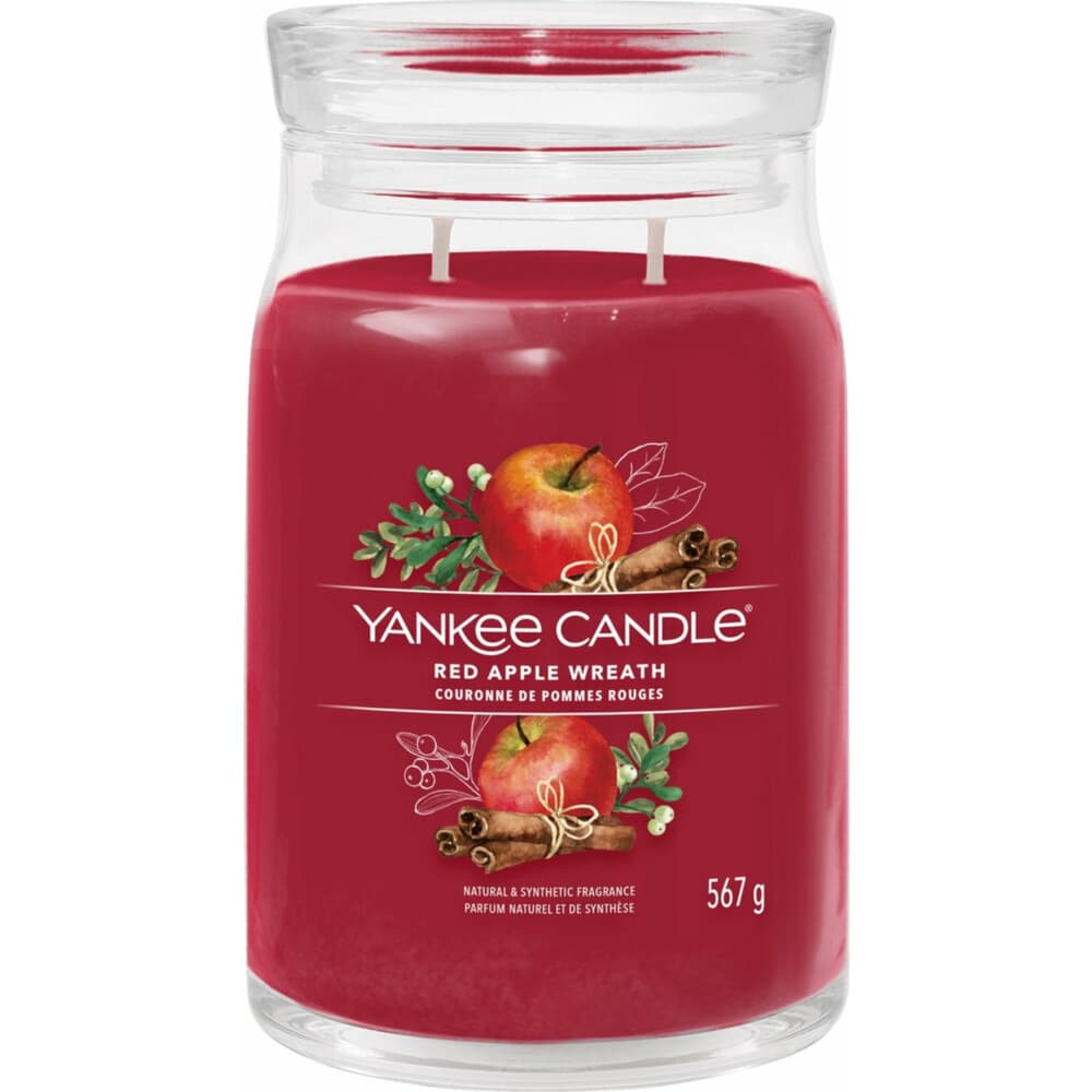 Yankee Candle Geurkaars Large Jar Red Apple Wreath 567 gr