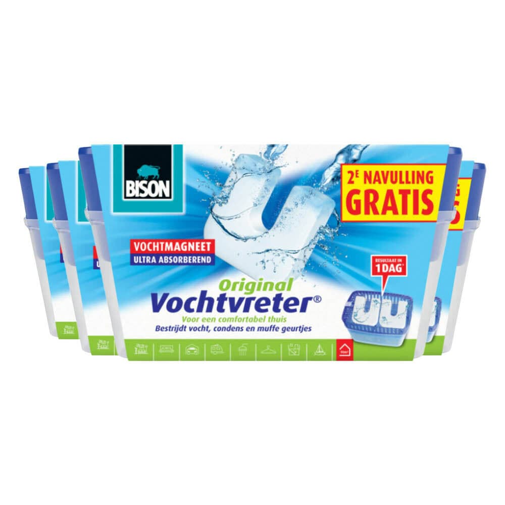 4x Bison Vochtvreter + 2 Navullingen Neutraal 2 x 900 gr