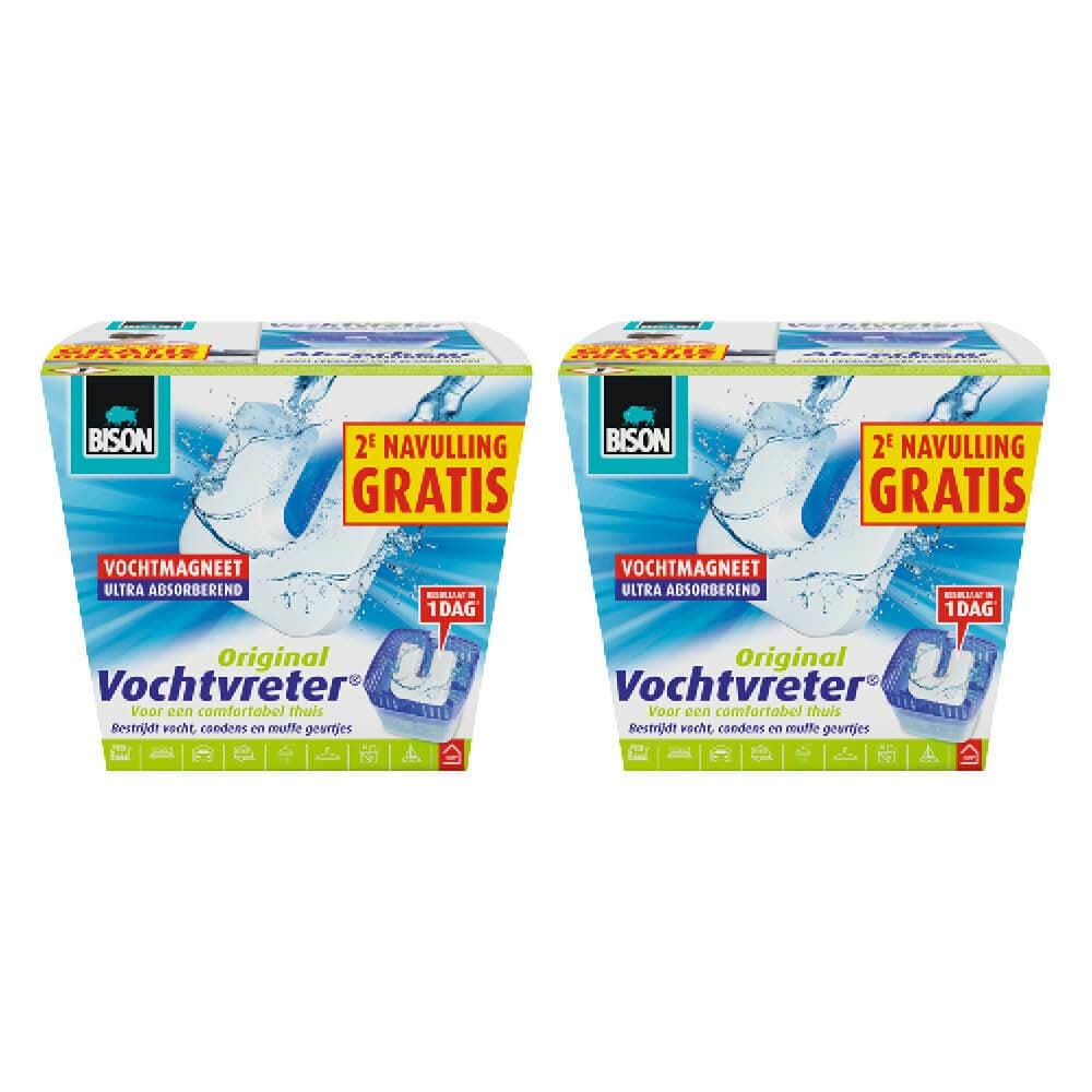 2x Bison Vochtvreter + 1 Navulling Neutraal 2 x 450 gr