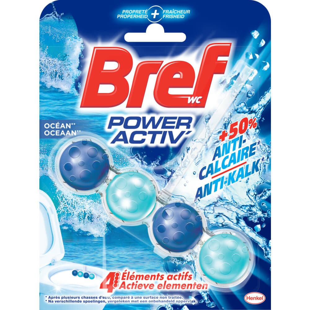 10x Bref Toiletblok Power Active Ocean