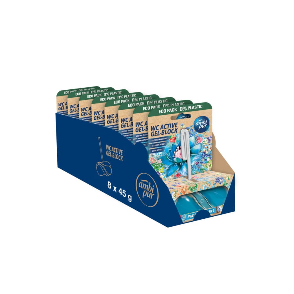 8x Ambi Pur Toiletblok Water&Bloemen