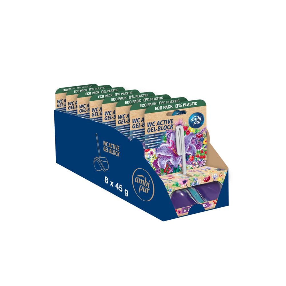 8x Ambi Pur Toiletblok Wild Hibiscus