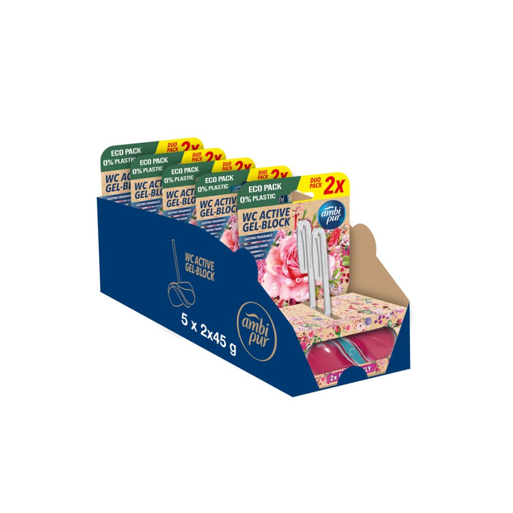 5x Ambi Pur Toiletblok Roos&Lelie 2 stuks