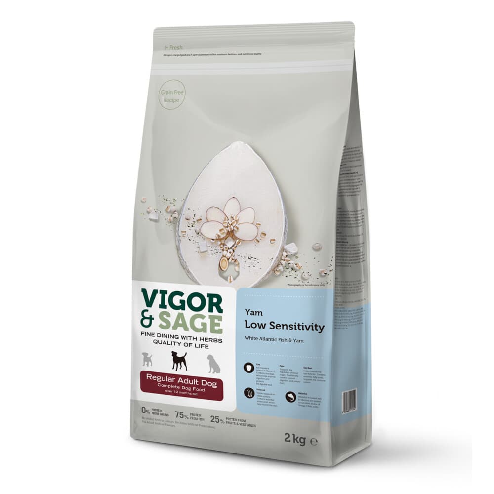 Vigor&Sage Hond Adult Regular Low Sensitivity Yam 2 kg