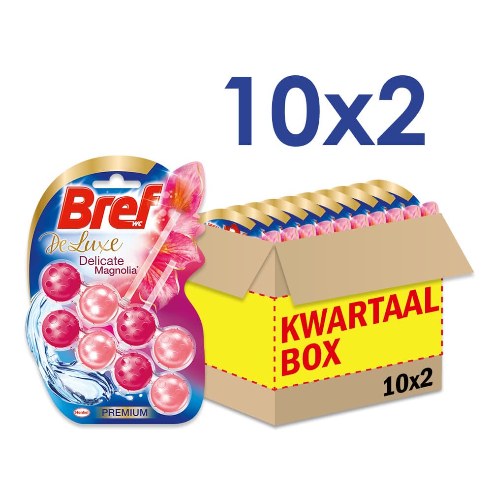 10x Bref Toiletblok Deluxe Magnolia 2 stuks