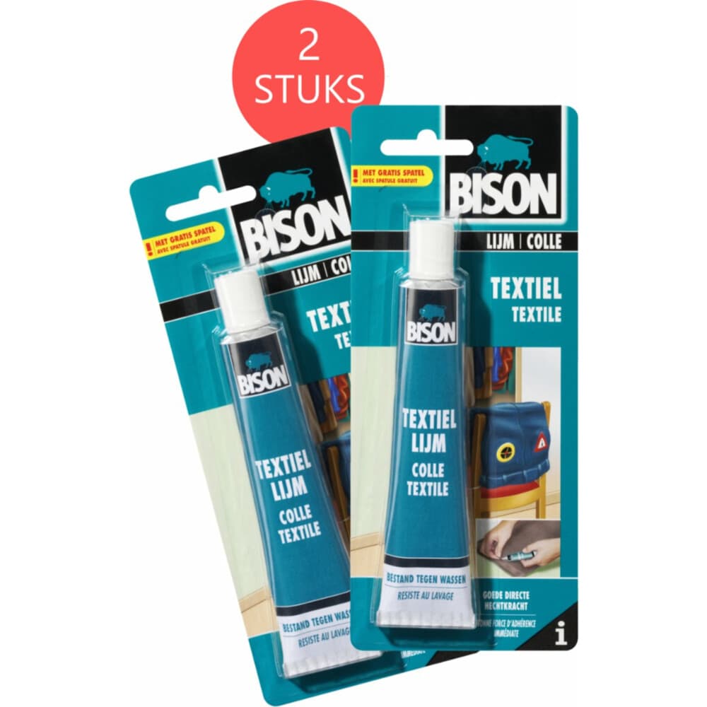 2x Bison Textiellijm Tube 50 ml