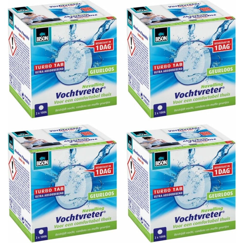 4x Bison Vochtvreter Ambiance Neutral Navul Tabs 2 x 100 gr