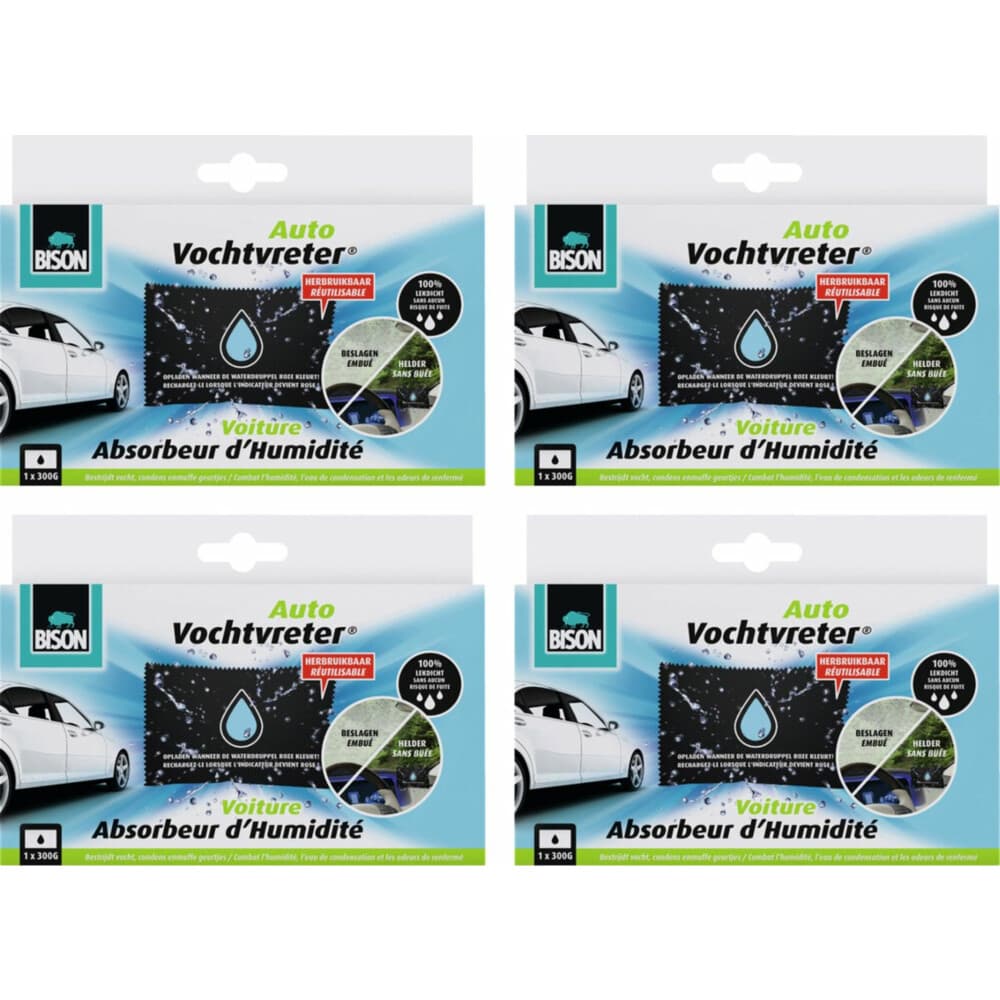 4x Bison Vochtvreter Auto 300 gr