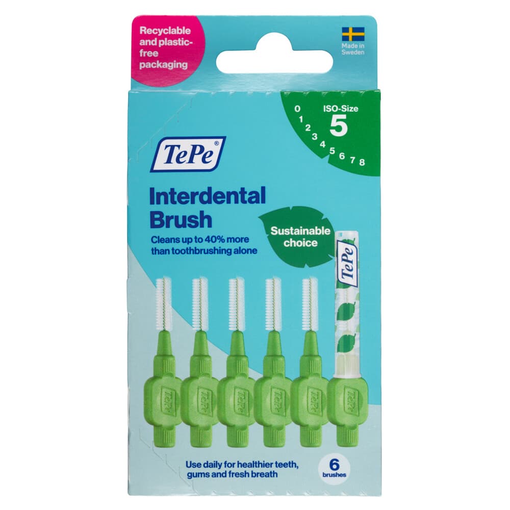 3x TePe Interdentale Ragers Original 0,8 mm Groen 6 stuks