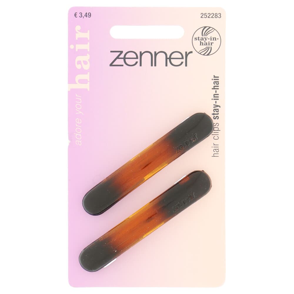 Zenner Haarspeld Stay in Hair Bruin 7,5 cm 2 stuks