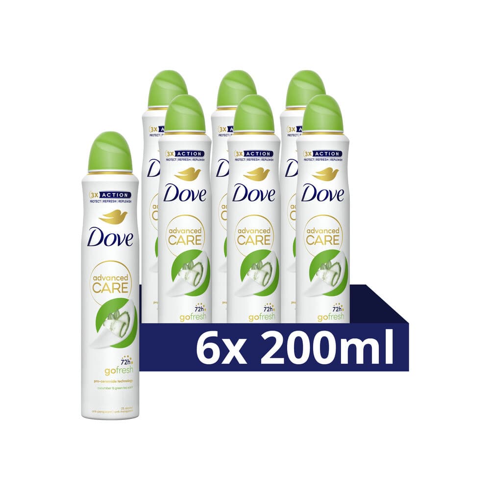6x Dove Deodorant Spray Cucumber&Green Tea 200 ml