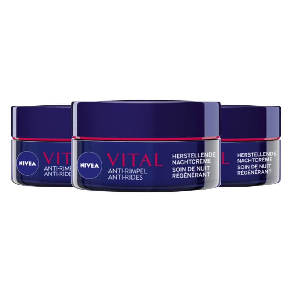 3x NIVEA Vital Nachtcrème Herstellend 50 ml