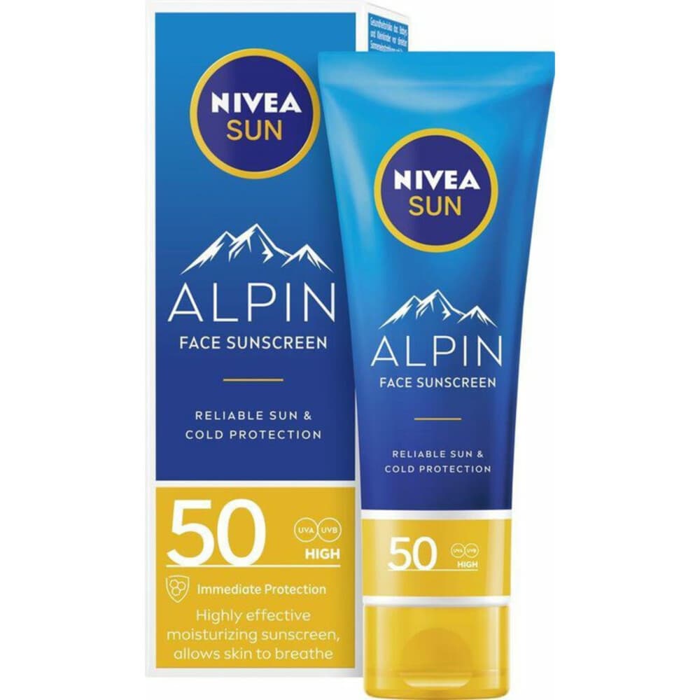 2x NIVEA Sun Alpin Zonnecrème Gezicht SPF 50 50 ml