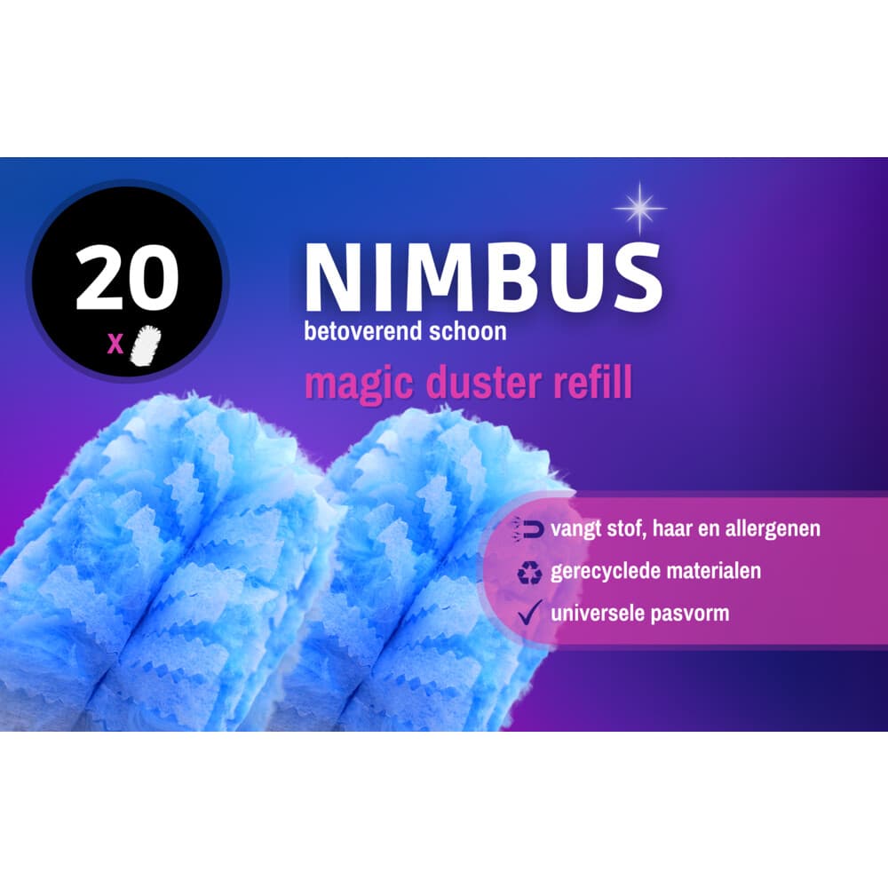 2+1 gratis: NIMBUS Magic Duster Navulling 20 stuks
