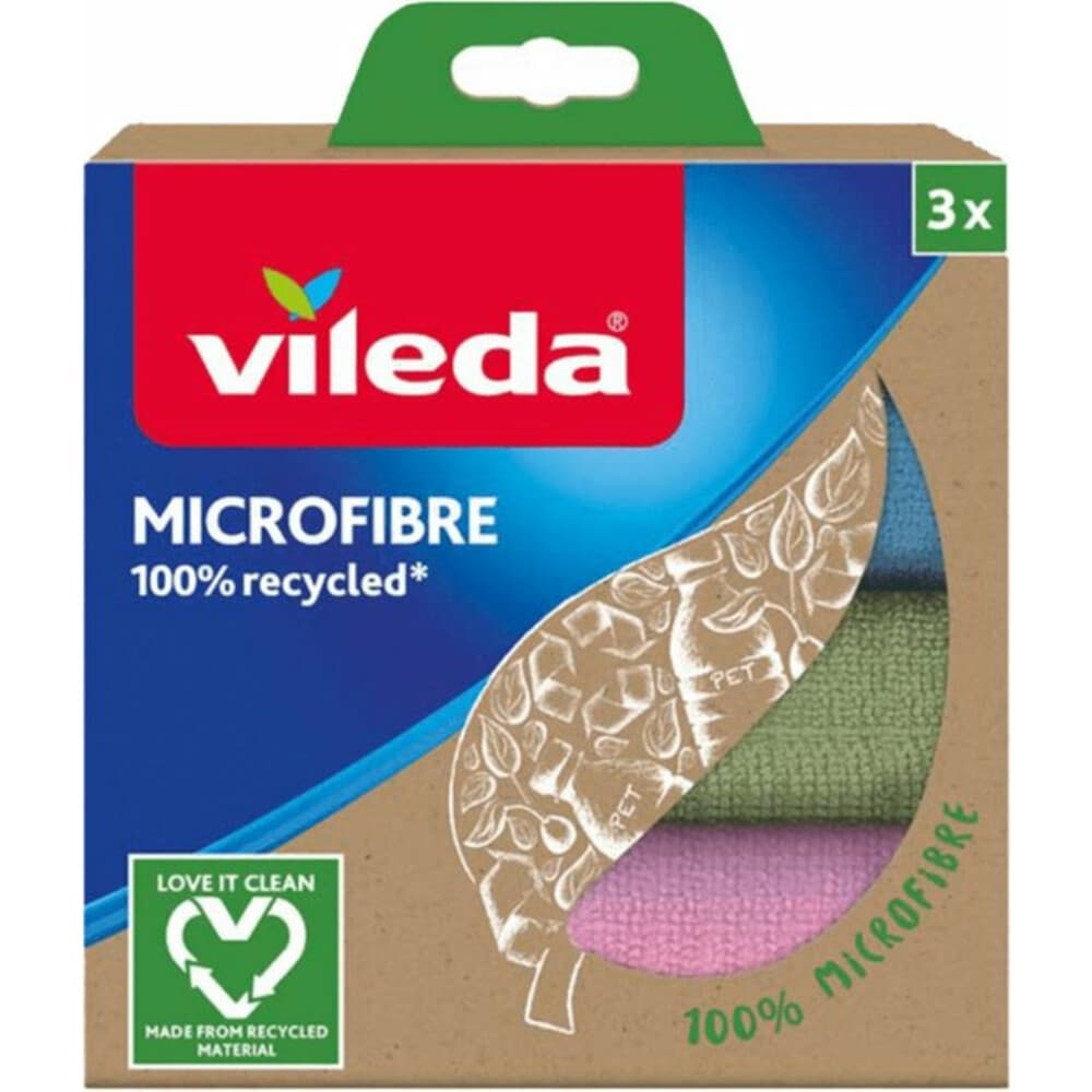 Vileda Microvezeldoek 100% Gerecycleerd 3 stuks