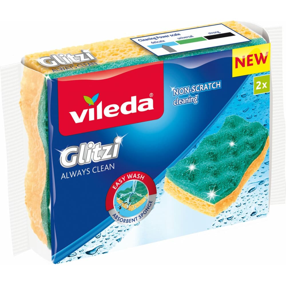 Vileda Schuursponsen Glitzi Always Clean 2 stuks