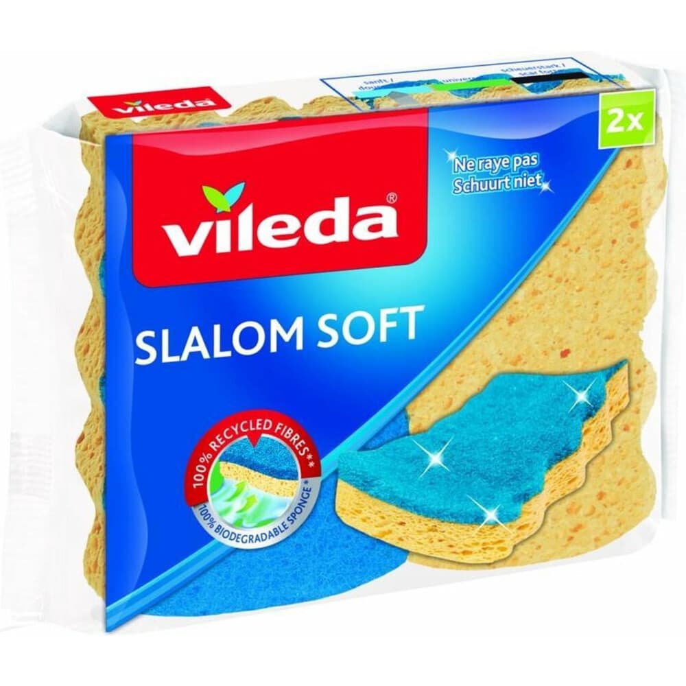 Vileda Schuursponsen Slalom Soft 4 stuks