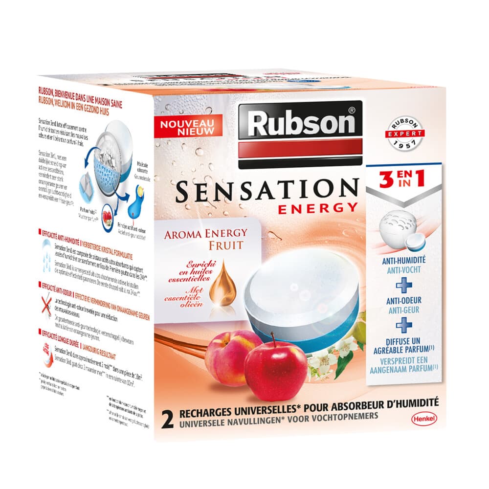 Rubson Vochtopnemer Navullingen Sensation Fruit 2 x 300 gr