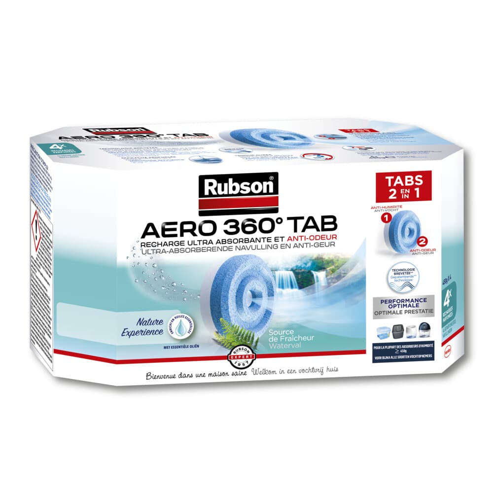 Rubson Vochtopnemer Navullingen AERO 360 Waterval 4 x 450 gr