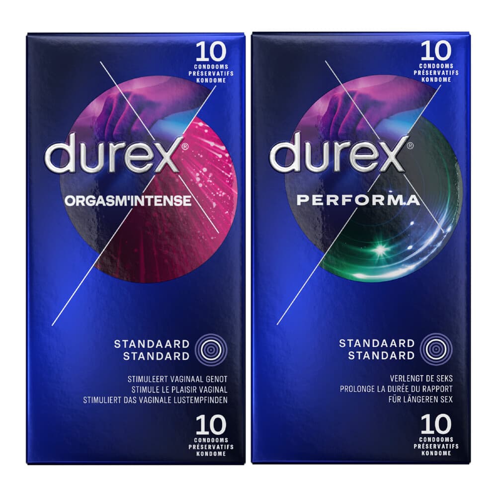 Durex - Orgasm Intense Condooms 10 stuks&Performa Condooms 10 stuks Pakket