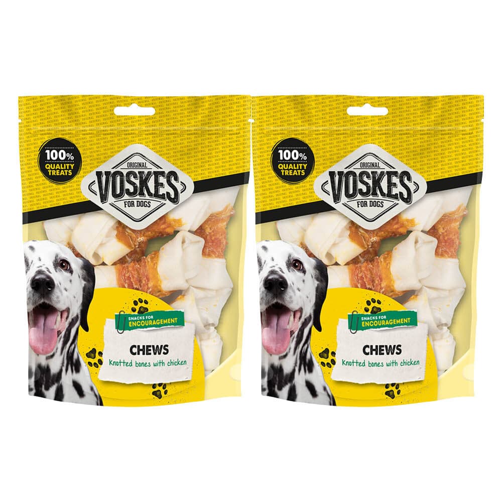 2x Voskes Blanke Kauwknopen Met Kip 10 stuks