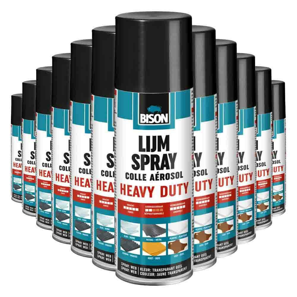 12x Bison Lijmspray Heavy Duty 500 ml