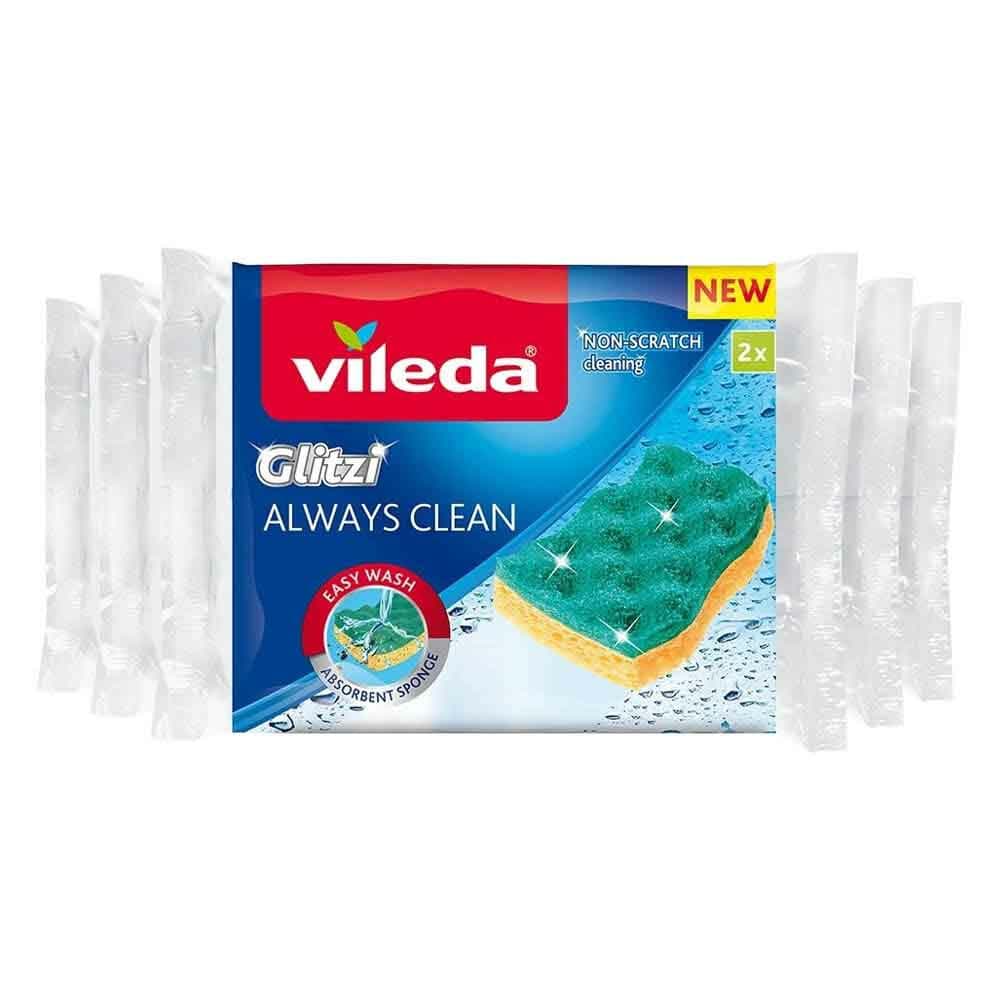 5x Vileda Schuursponsen Glitzi Always Clean 2 stuks