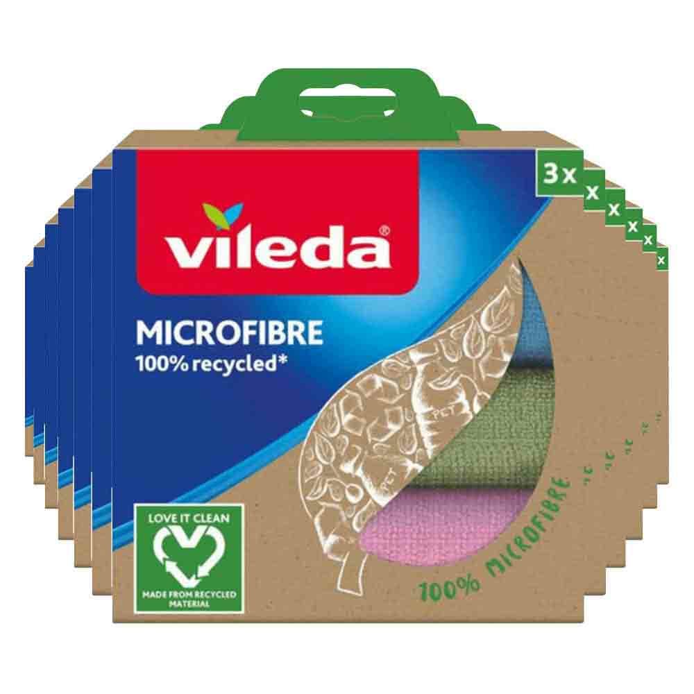 12x Vileda Microvezeldoek 100% Gerecycleerd 3 stuks