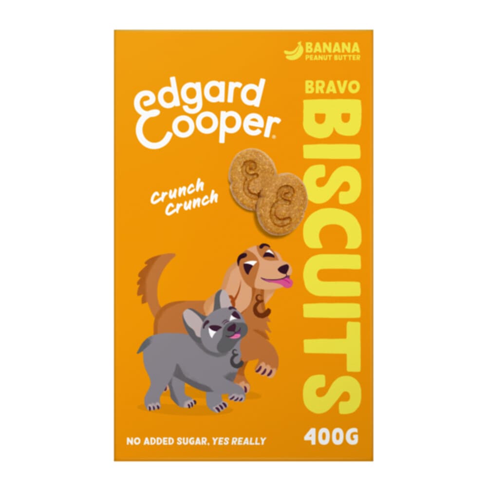 Edgard&Cooper Adult Biscuit Banaan&Pinda 400 gr