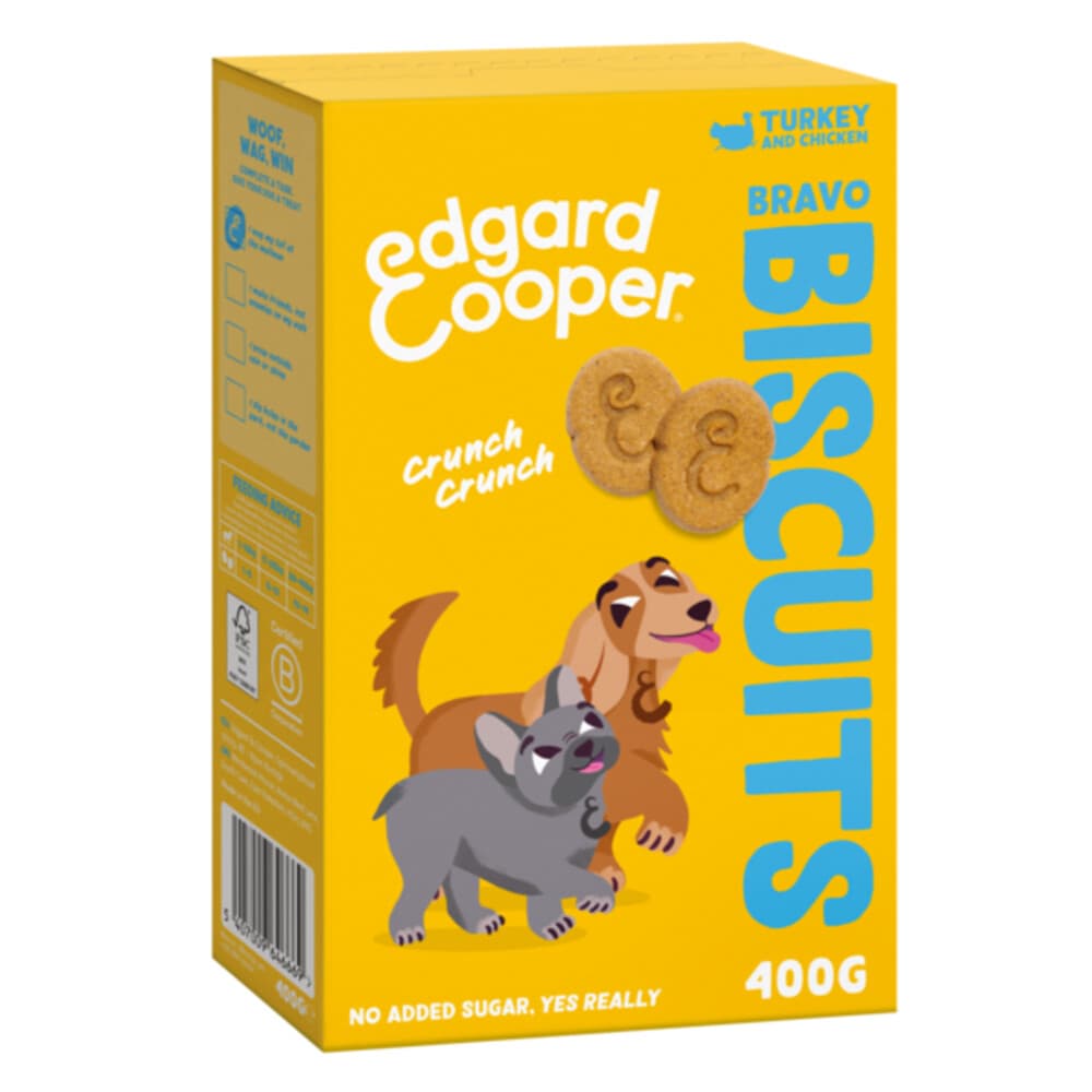 Edgard&Cooper Adult Biscuit Kalkoen&Kip 400 gr