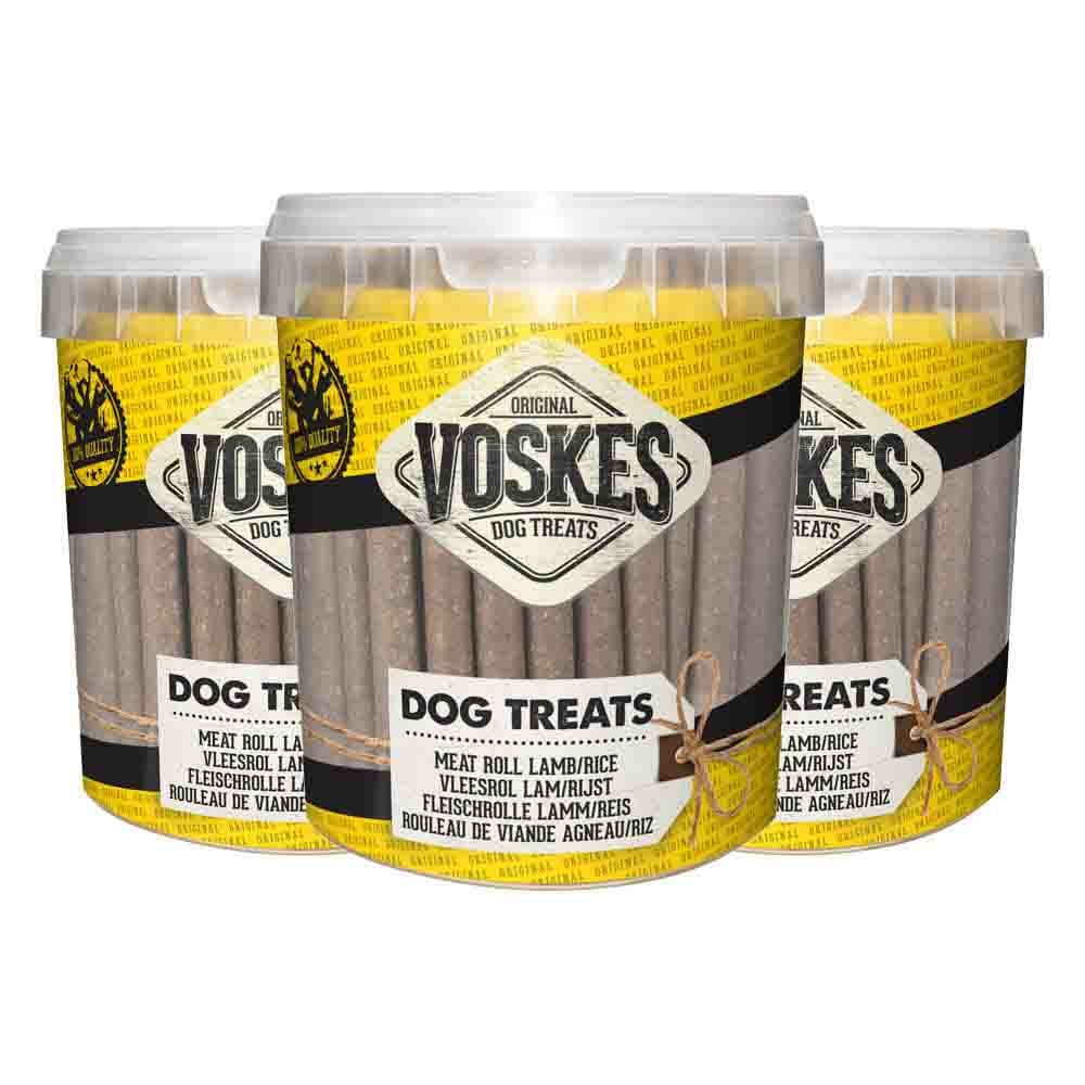 3x Voskes Emmer Vleesrol Lam - Rijst 600 gr