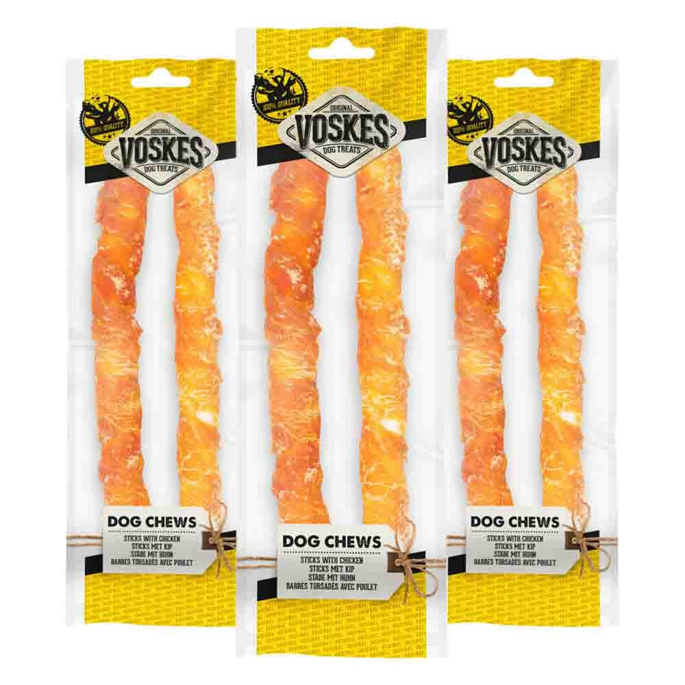 3x Voskes Stick Met Kip 25 cm 2 stuks