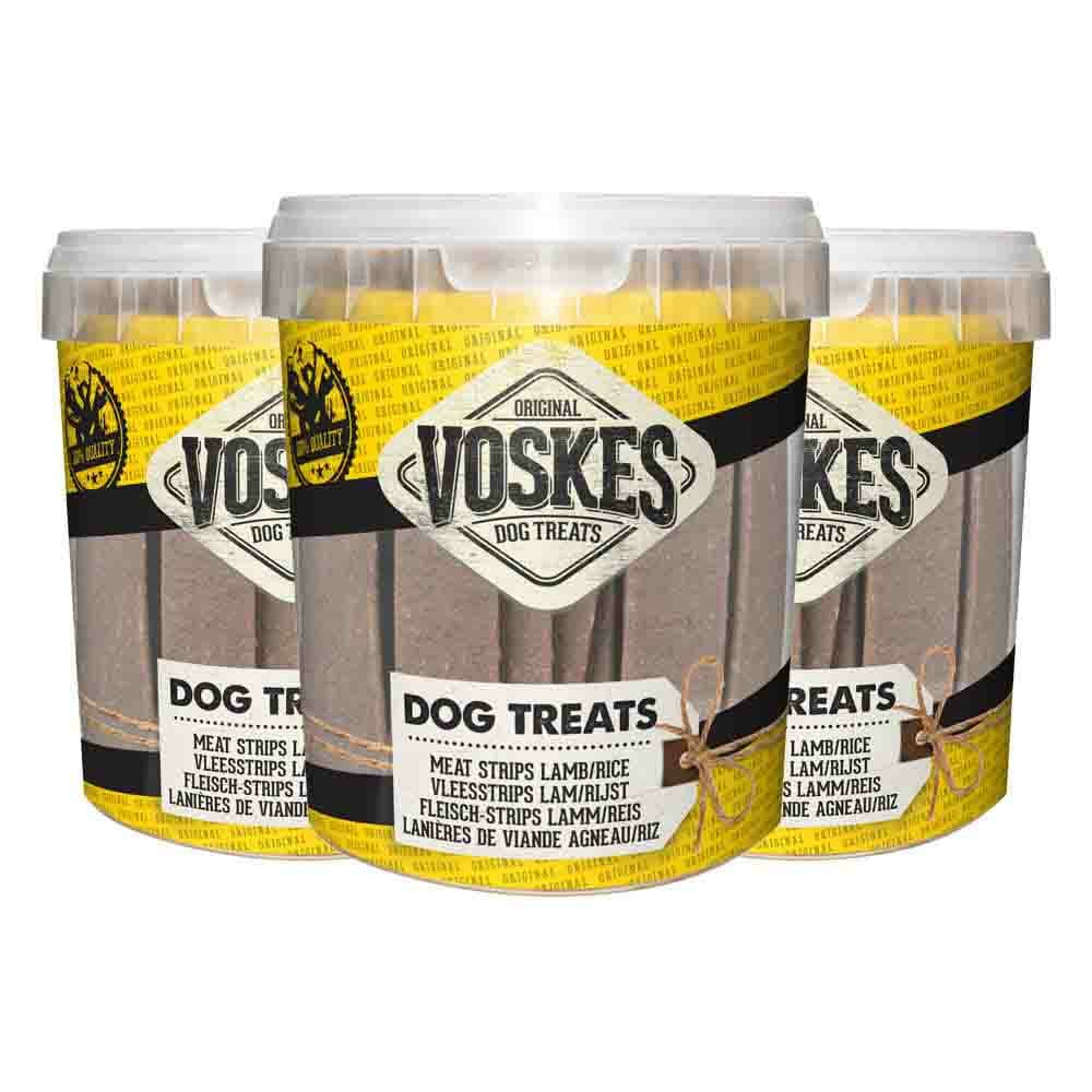 3x Voskes Emmer Vleesstrips Lam 600 gr