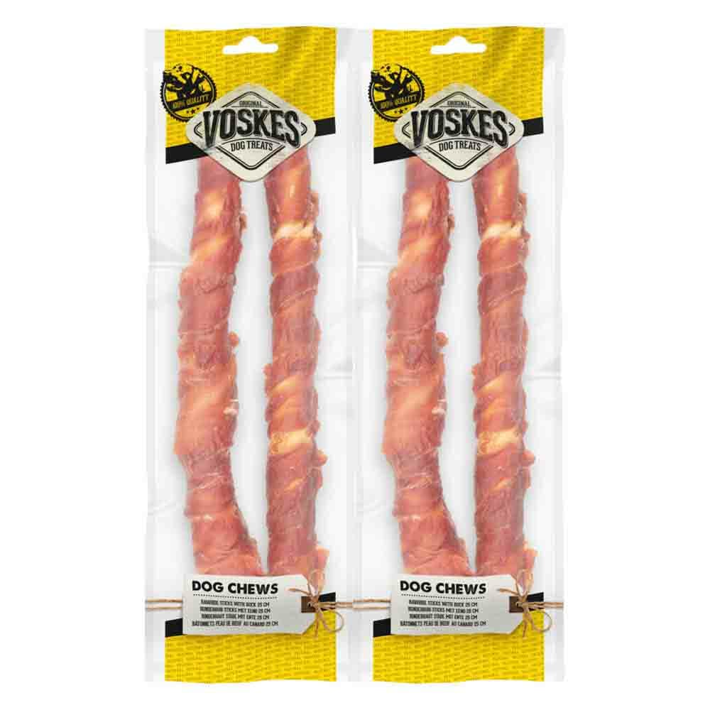 2x Voskes Stick Runderhuid Eend 25 cm 2 stuks