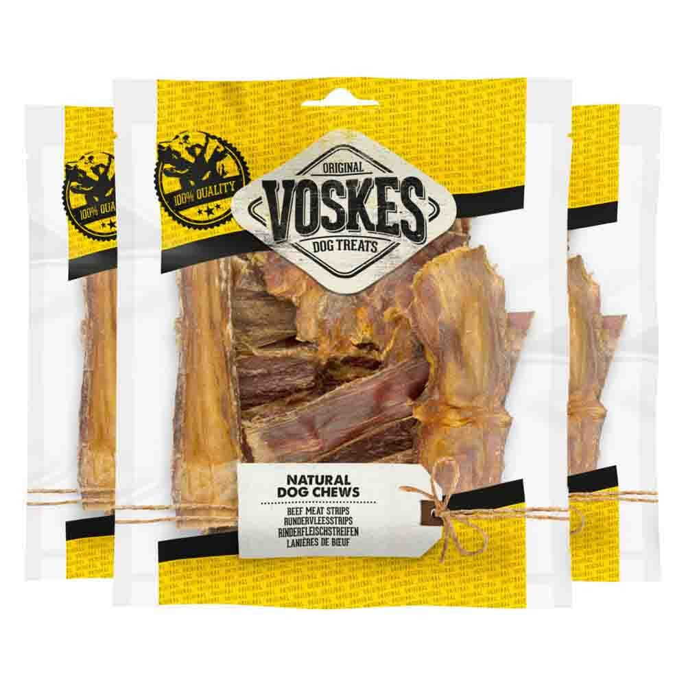 3x Voskes Runderstrips 100 gr