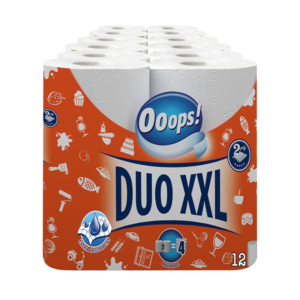 6x Ooops! Keukenpapier Duo XXL 2-laags 2 stuks
