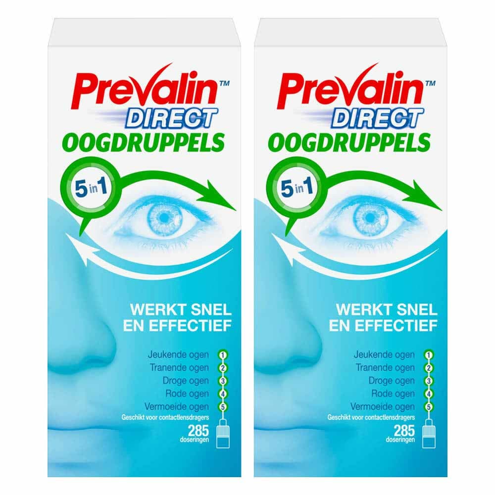 2x Prevalin 5-in-1 Direct Oogdruppels 10 ml
