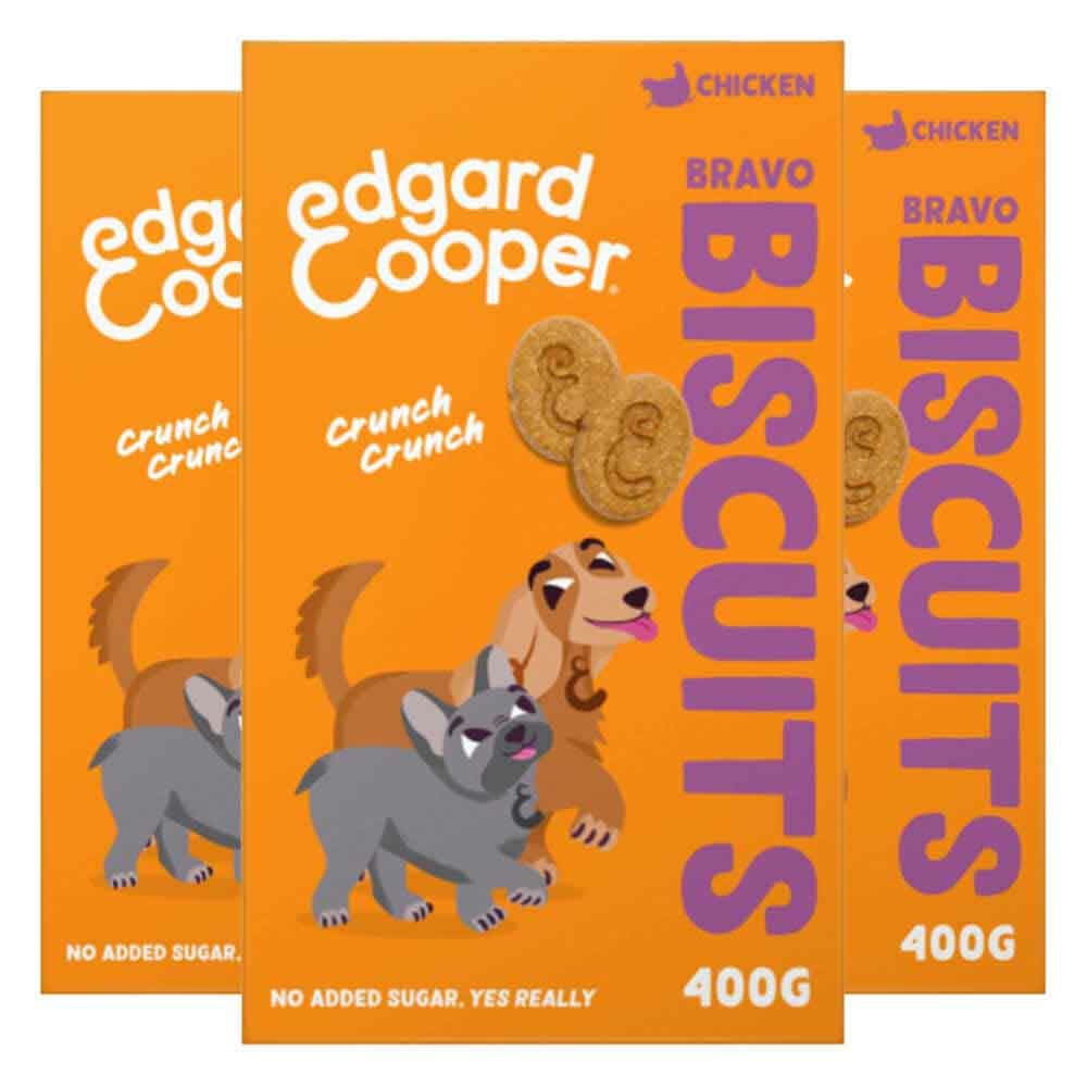 3x Edgard&Cooper Adult Biscuit Kip 400 gr